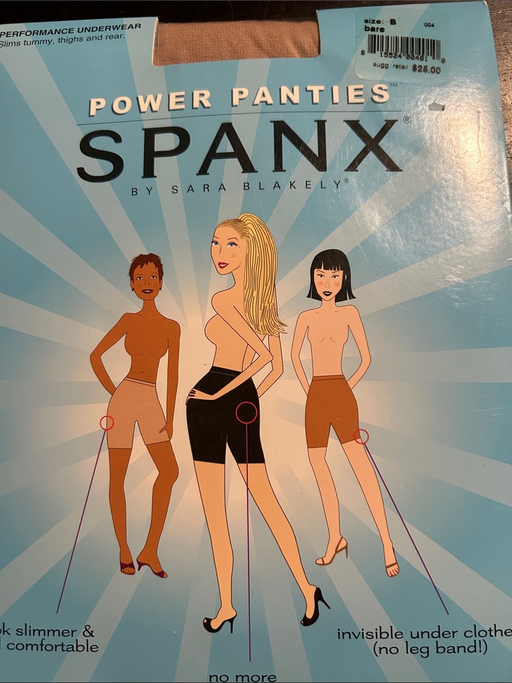 SPANX Power Panties Shaping Shorts - Bare (Beige) size B